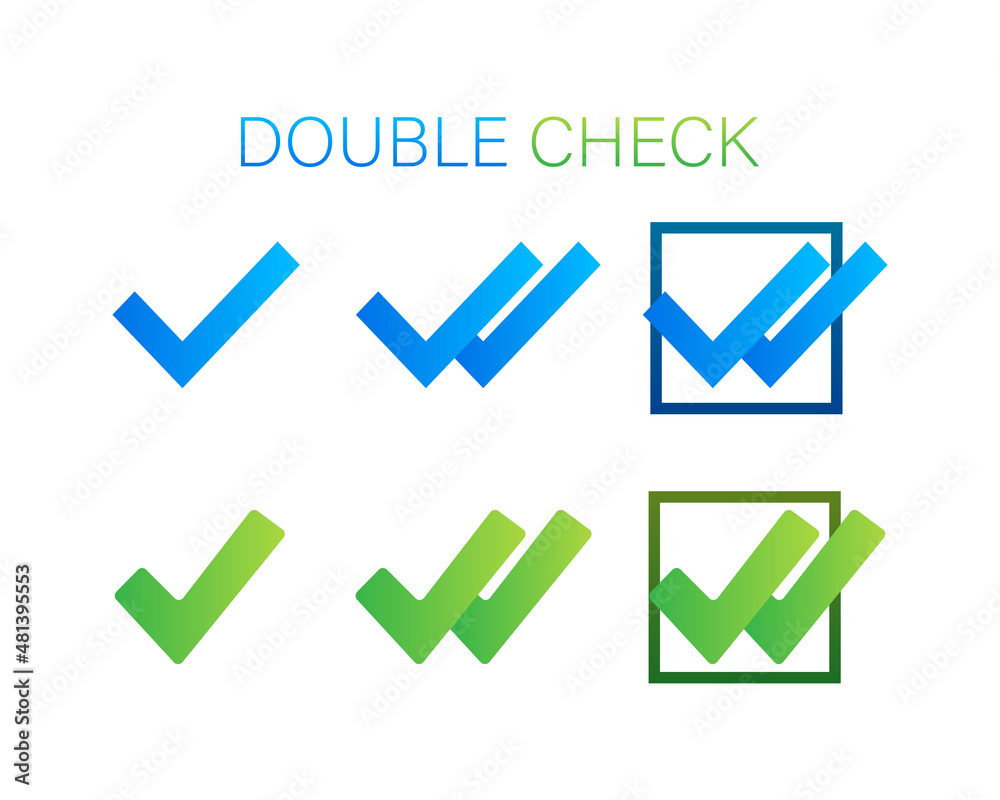 Double Check Great Design For Any Purposes Vector Logo Illustration double-check-great-design-for-any-purposes-vector-logo-illustration