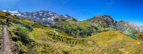 Panorama of Mount Titlis and Engelberg valley