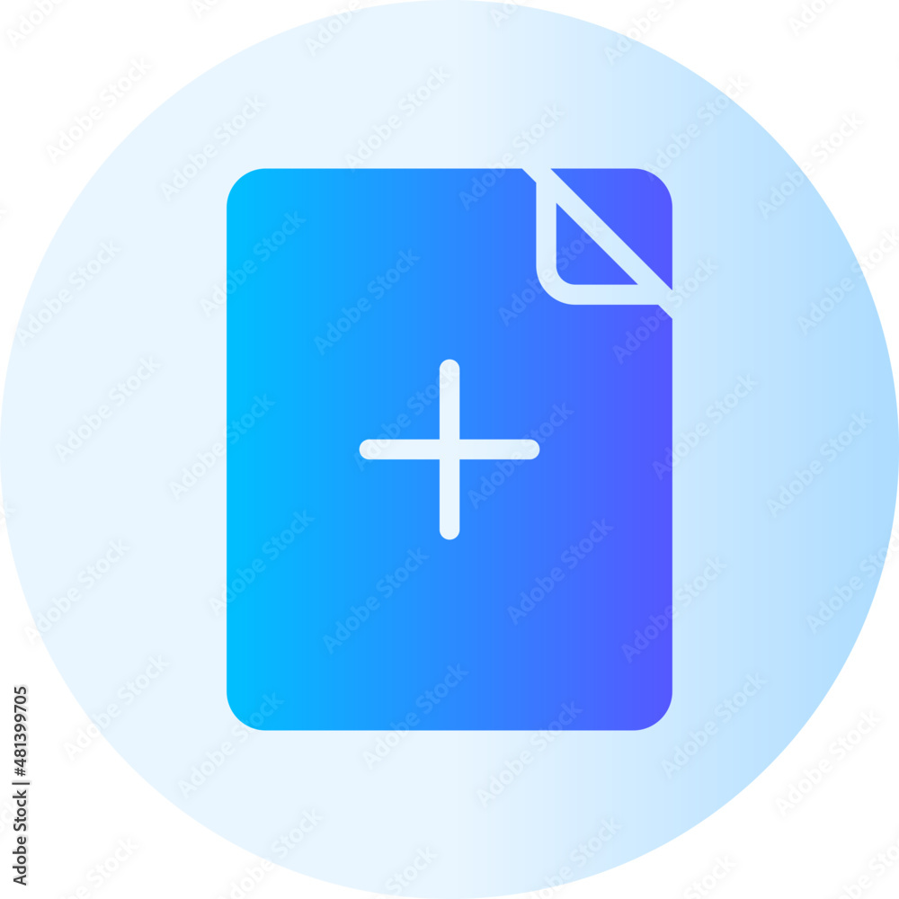 Obraz premium add file gradient icon