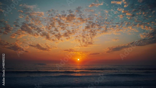 sunset over the sea