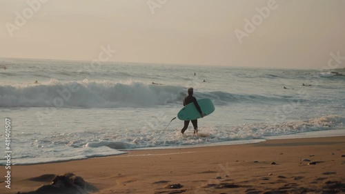 surfer on the beach