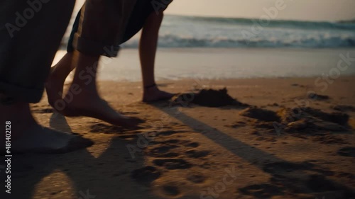 people walking on the beach