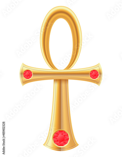ankh symbol of ancient egypt vector illustration