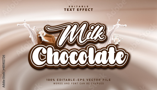 3D Milk Chocolate text effect - Editable text effect