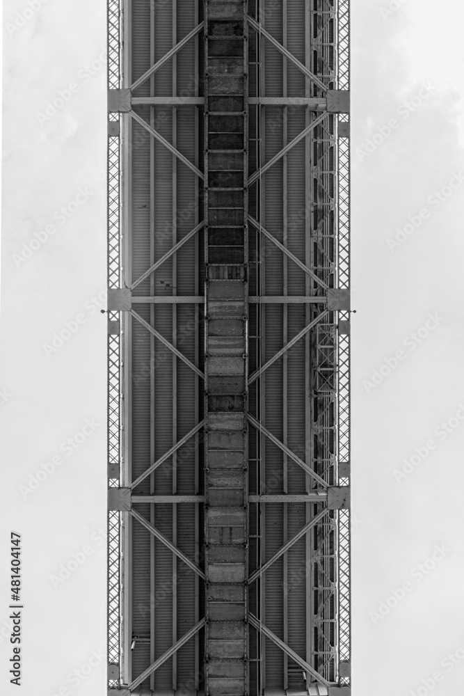 Underside of bridge in New York Harbor