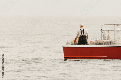 Lobsterman at sea