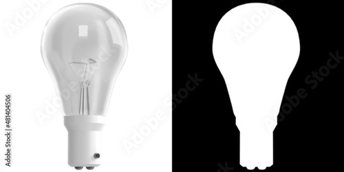 Foto 3D rendering illustration of an incandescent light bulb