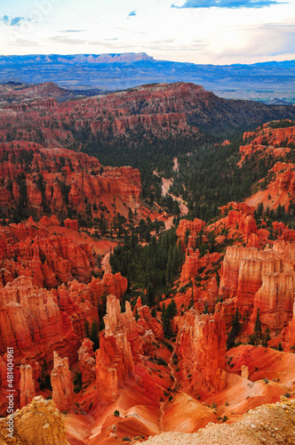 Late afternoon view of the hoodoos and spires of Bryce Canyon National Park, Utah, Southwest USA
