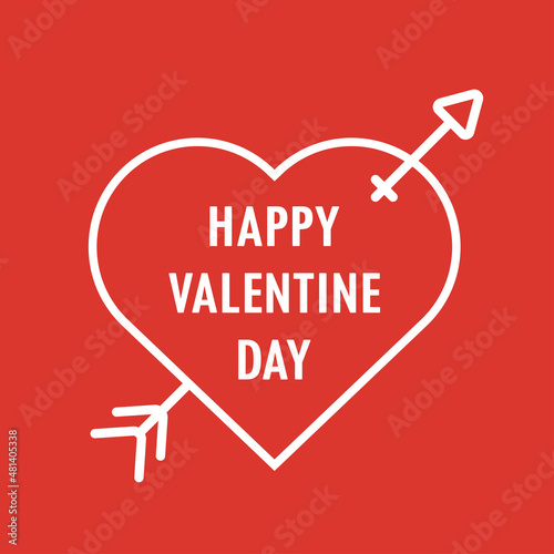 Valentine's day concept background. Vector illustration. Cute love banner or greeting card.
