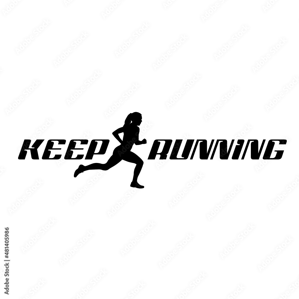 Keep Running Logo Icon isolated on white background