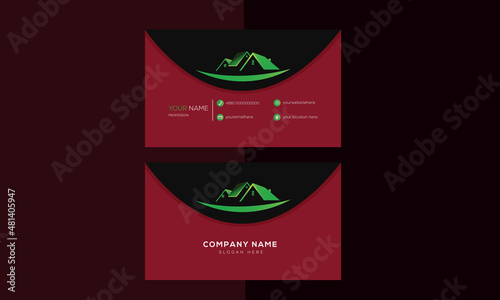Simple agent real estate business card design template
