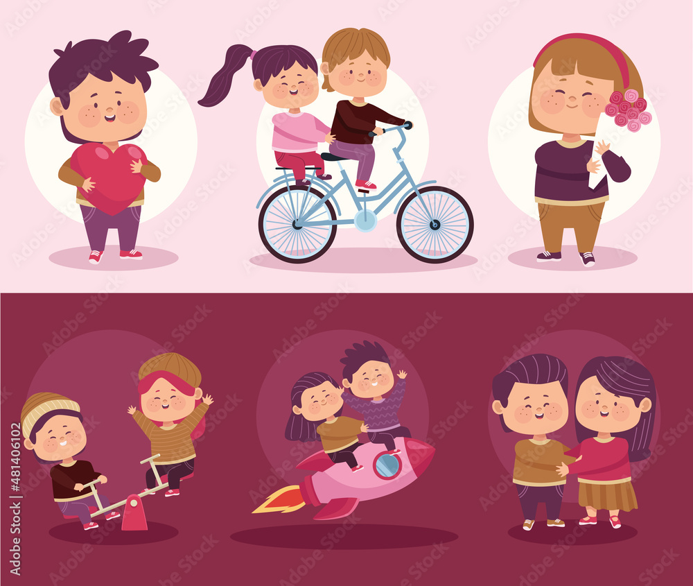 five little lovers couples five little lovers couples
