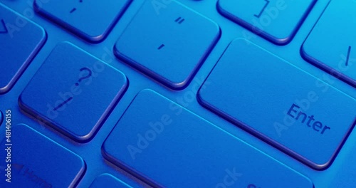 Close-up. Pressing a question button on a computer keyboard. Prores HQ.