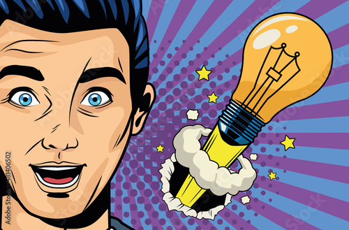 man with bulb