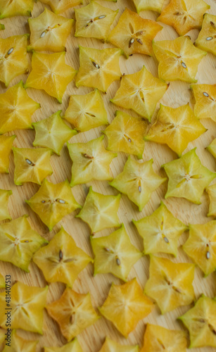 Carambola exotic fruit of Central America