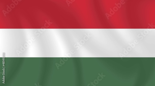 Free Download National flag of Hungary with imitation of light waves on the fabric. Vector stock illustration  - GFXLoad