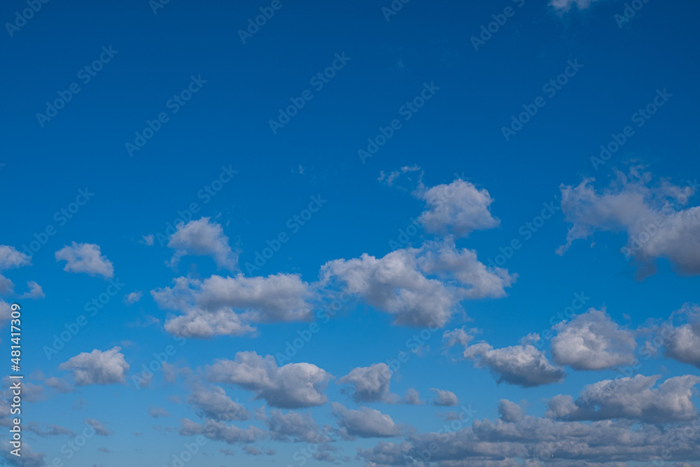 blue sky and white stratocumulus clouds. blue sky and white stratocumulus clouds.