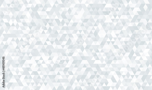 Abstract seamless pattern of geometric shapes. Mosaic background of small triangles. Evenly spaced triangles in different shades of blue gray. Vector illustration