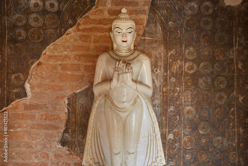 A Buddha Image in a Small Pagoda in Bagan, Myanmar