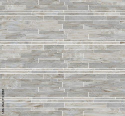 Running bond pattern mosaic tiles