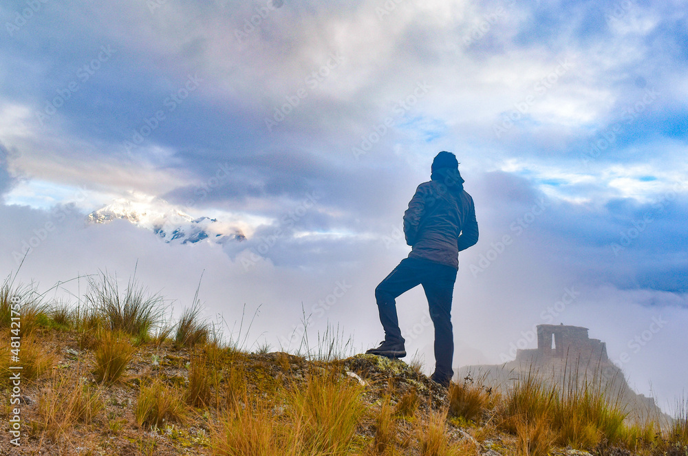 man looking at the horizon