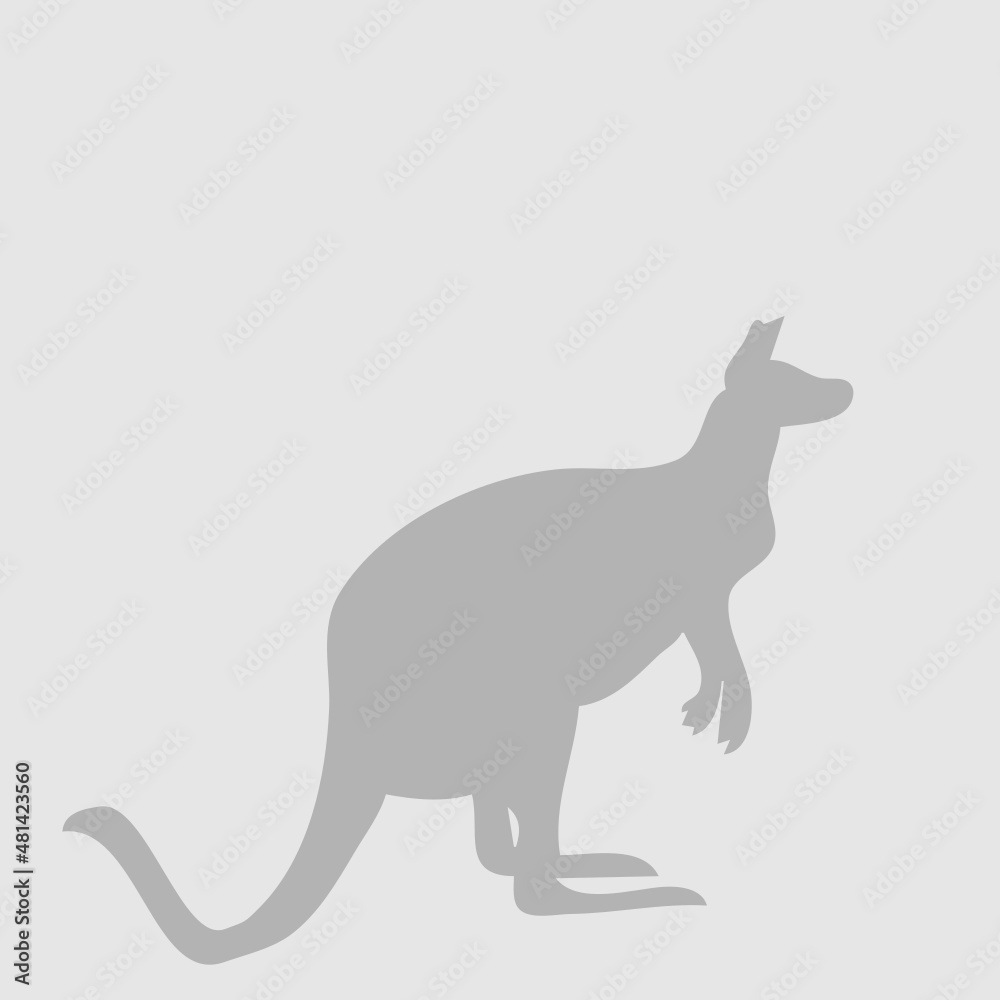kangaroo (black-white