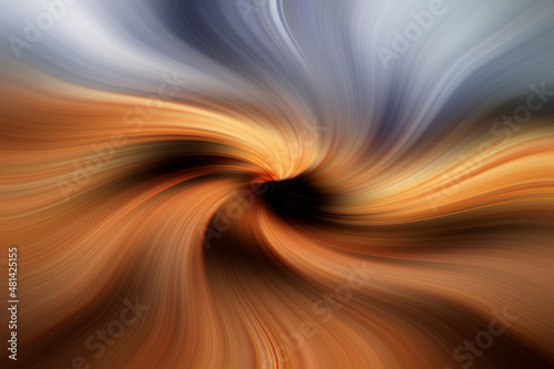 Spiral of fire, flame and smoke. Swirling mass of gas and vapour.