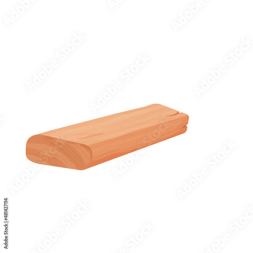 Chandan or sandalwood piece aromatherapy ingredient detailed in cartoon style isolated on white background. Cut part, close up, medical plant.