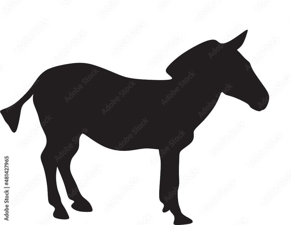 donkey silhouette vector