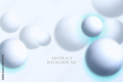 Abstract background with dynamic 3d spheres. Balloons vector illustration. Modern trendy banner or poster design
