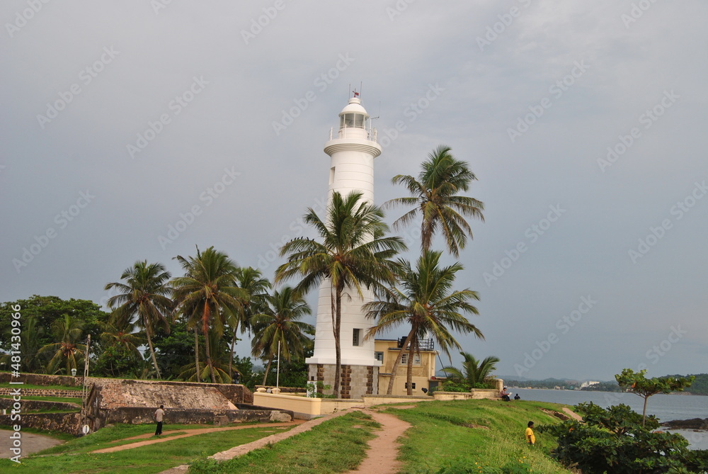 Lighthouse in Sri Lanka. Halle. Lighthouse on the island. Palm Island. Lighthouse in Sri Lanka. Halle. Lighthouse on the island. Palm Island.