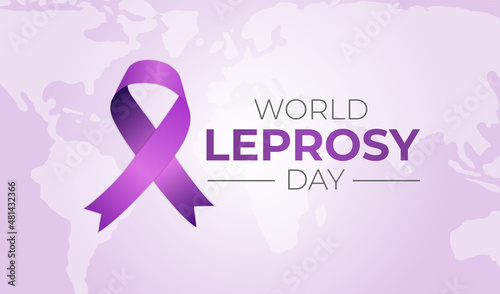 Light Purple World Leprosy Day Background Illustration photo
