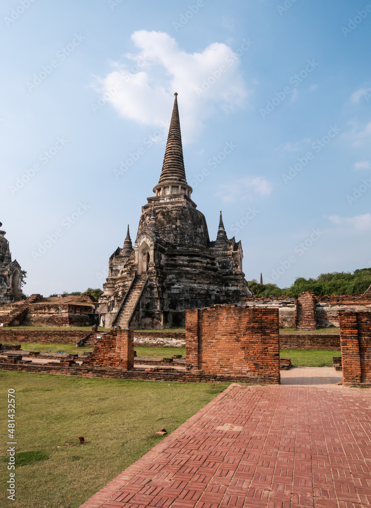 Wat Phra Si Sanphet (Temple of the Holy, Splendid Omniscient), ancient old pagoda or stupas in Ayutthaya, Thailand. Wat Phra Si Sanphet (Temple of the Holy, Splendid Omniscient), ancient old pagoda or stupas in Ayutthaya, Thailand.