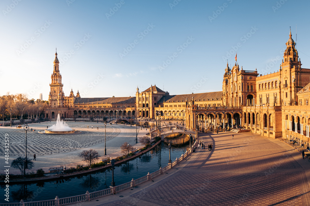 Plaza of Spain in Seville, Spain. An icon of the culture and tradition of Spain