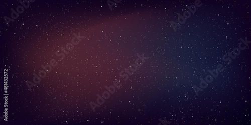 Astrology horizontal background  Starry sky colourful glow  Milky way galaxy in the cosmos  Vector Illustration.