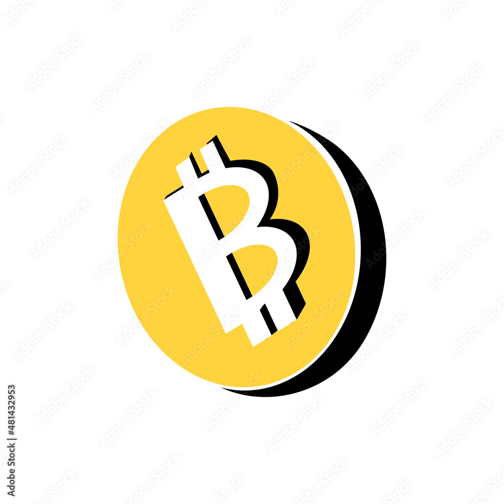 bitcoin coin symbol isolated on a white background bitcoin coin symbol isolated on a white background