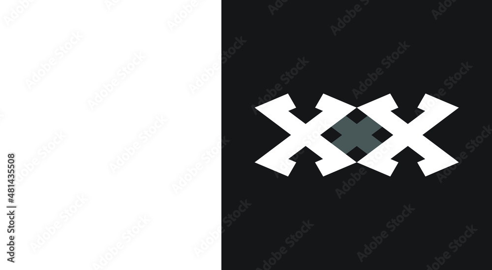 Obraz premium Triple X letter, X shape icon 