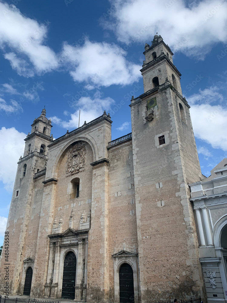 Plaza Grande Cathedral, Merida, Mexico
