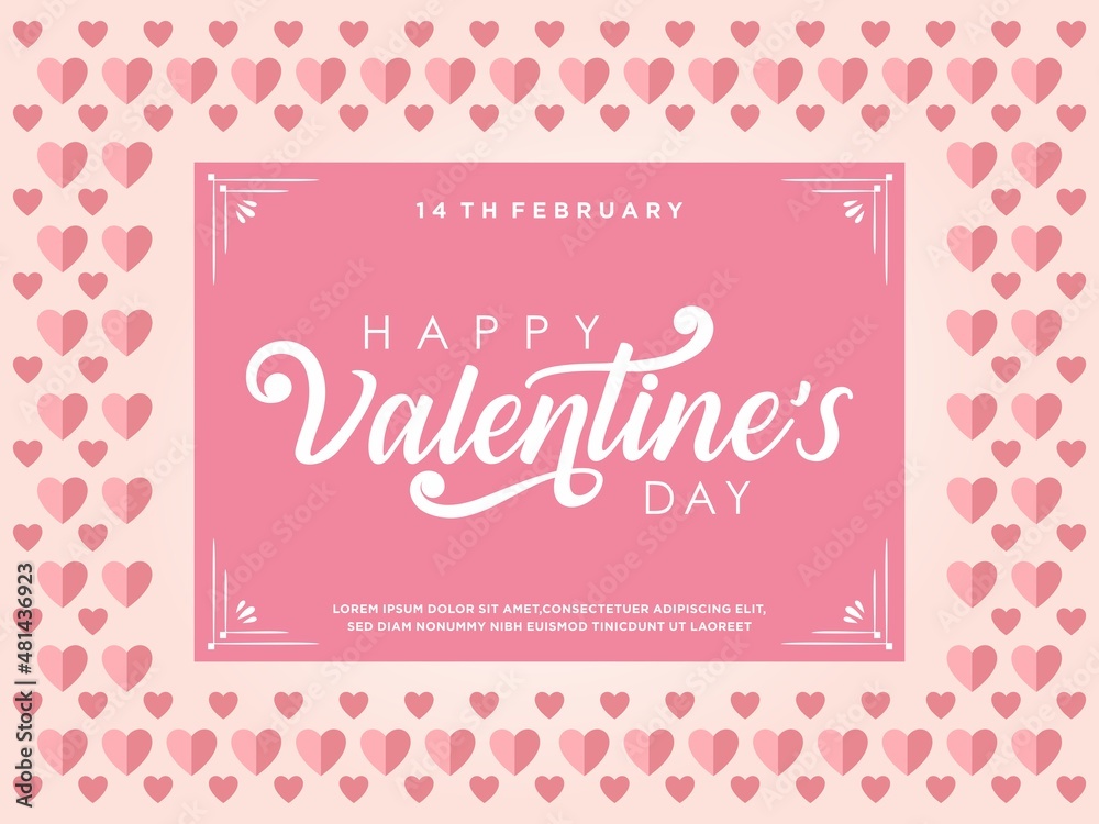 Happy valentine's day lettering, background vector Happy valentine's day lettering, background vector