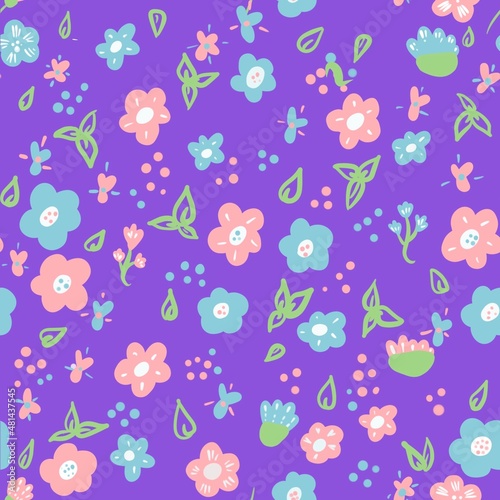 seamless pattern with flowers