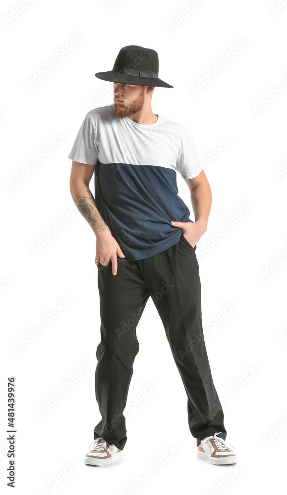Cool dancing young man isolated on white Cool dancing young man isolated on white