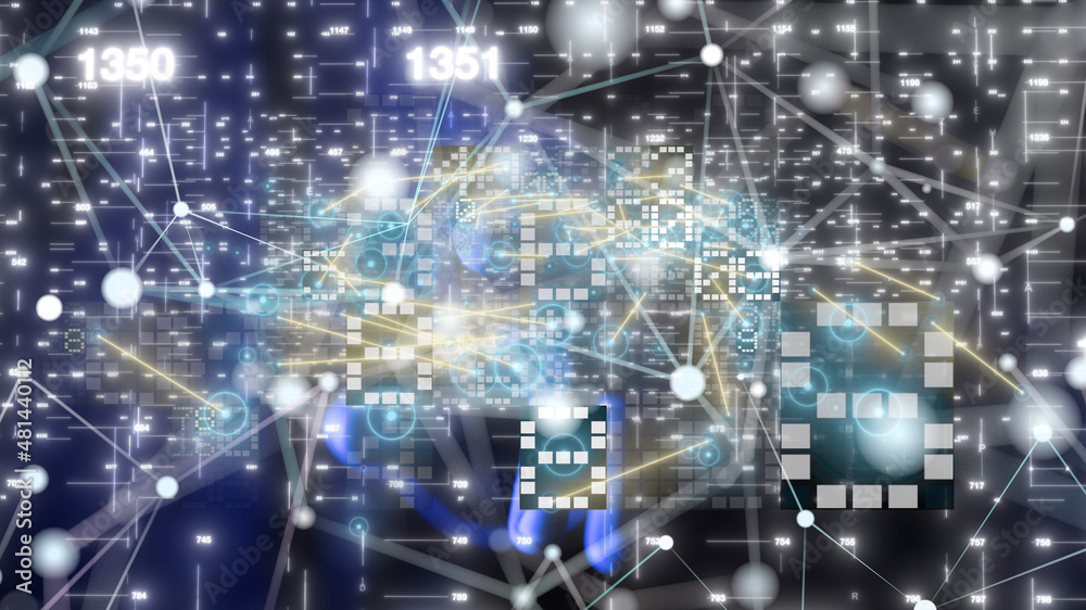 Naklejka premium Business intelligence analyst dashboard on virtual