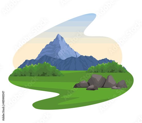 mountain in wanderlust scene