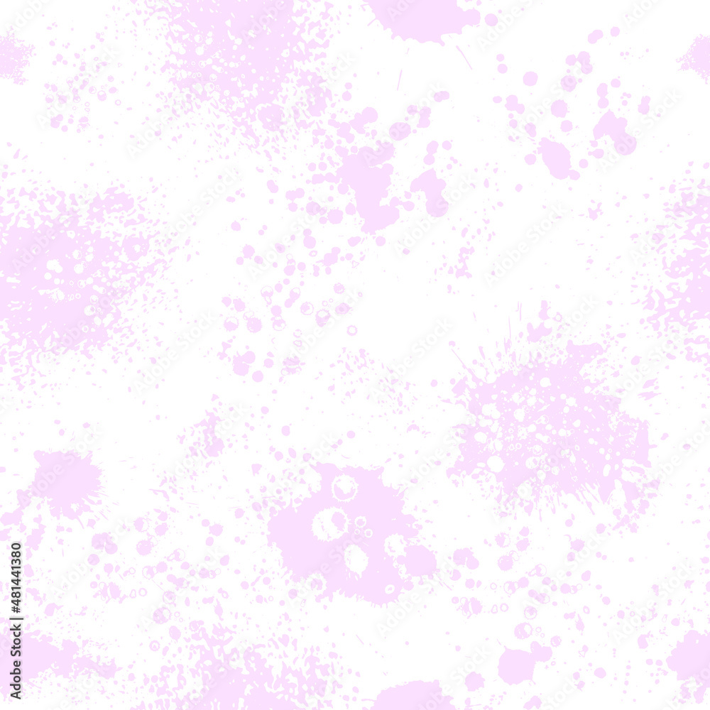 Seamless background pink blobs of paint. Vector illustration