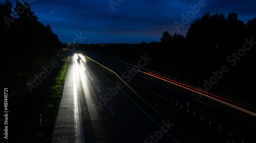 lights of cars with night. long exposure © Krzysztof Bubel