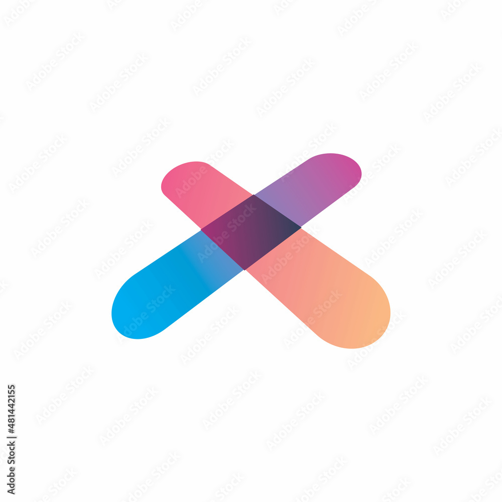 full color roundedn initial x letter target logo design full color roundedn initial x letter target logo design