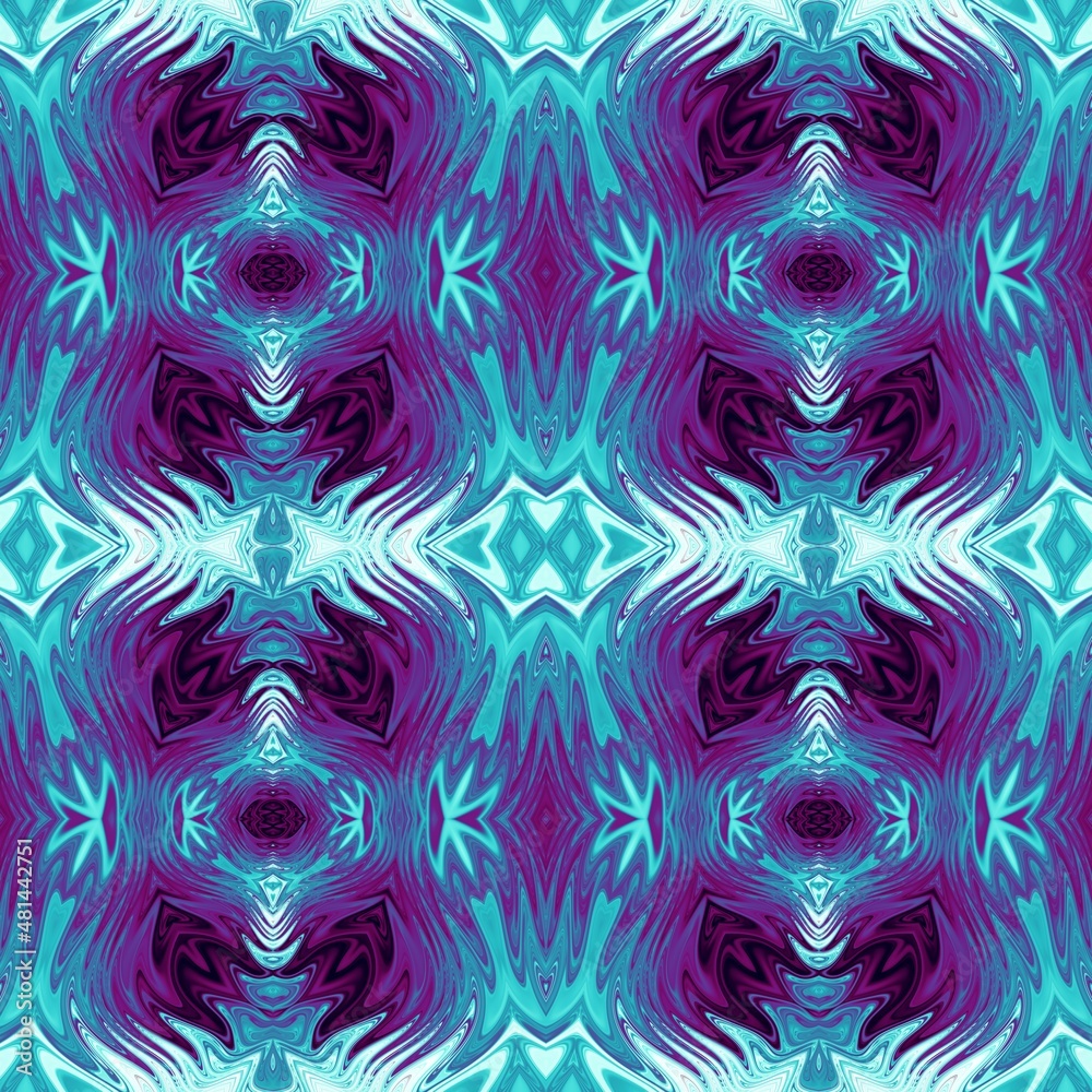 Fototapeta premium Digital fractal pattern. Abstract background.