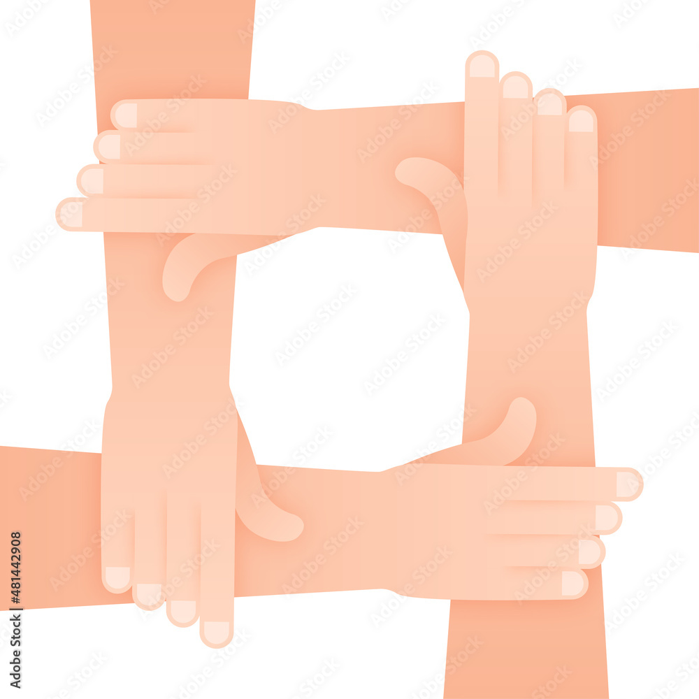 Abstract teamwork hands sign for concept design. Business concept. Teamwork, cooperation. Abstract teamwork hands sign for concept design. Business concept. Teamwork, cooperation.