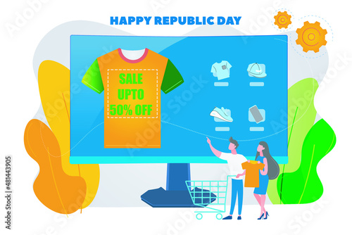 Republic Day Sale, clearance sale up to 50 percent off, online sale/shopping