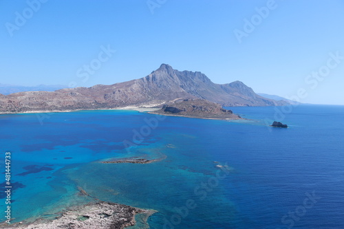 Widok na Lagune Balos z wyspy Gramvousa, Kreta - Grecja 